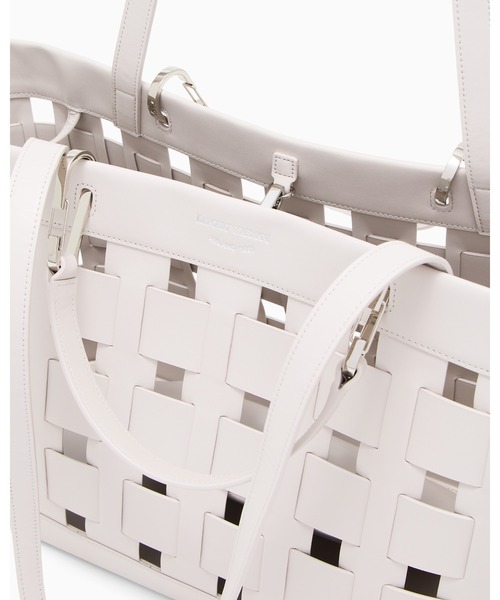 EMPORIO ARMANI(エンポリオアルマーニ)の「【エンポリオ アルマーニ】MyEA ポーチ付き ワイド編み ダブルハンドル トートバック(トートバッグ・レディース・シルバーグレー/ブラック・FREE)」の10枚目の写真