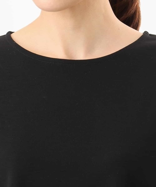 MK MICHEL KLEIN（エムケーミッシェルクラン）の「[UVカット/接触冷感/洗える]ギャザータックスリーブカットソー（Tシャツ/カットソー・レディース・ライトグリーン/ブラック・38）」の7枚目の写真