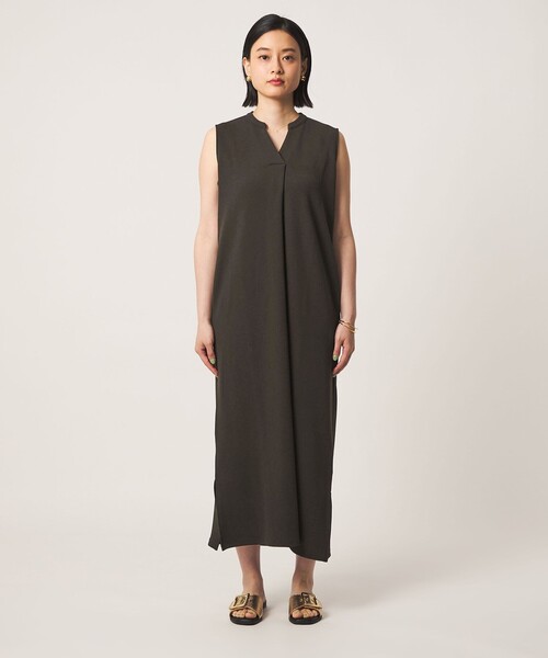 A DAY IN THE LIFE UNITED ARROWS(アデイインザライフユナイテッドアローズ)の「ジャガード スキッパー ノースリーブワンピース <A DAY IN THE LIFE>(ワンピース・レディース・コバルトブルー/ダークブラウン/ブラック/イエロー・FREE)」の6枚目の写真