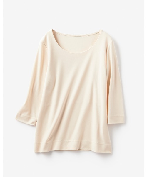 DoCLASSE( ドゥクラッセ)の「ハイカウントコットン・ジャケットイン(Tシャツ/カットソー・レディース・キナリ/ライトグレー/ダークグレー/キャメル/ダークネイビー・M/3L/S/L)」の2枚目の写真