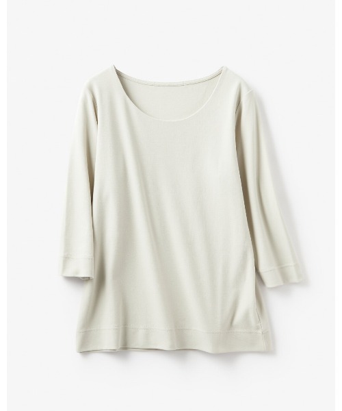 DoCLASSE( ドゥクラッセ)の「ハイカウントコットン・ジャケットイン(Tシャツ/カットソー・レディース・キナリ/ライトグレー/ダークグレー/キャメル/ダークネイビー・M/3L/S/L)」の9枚目の写真