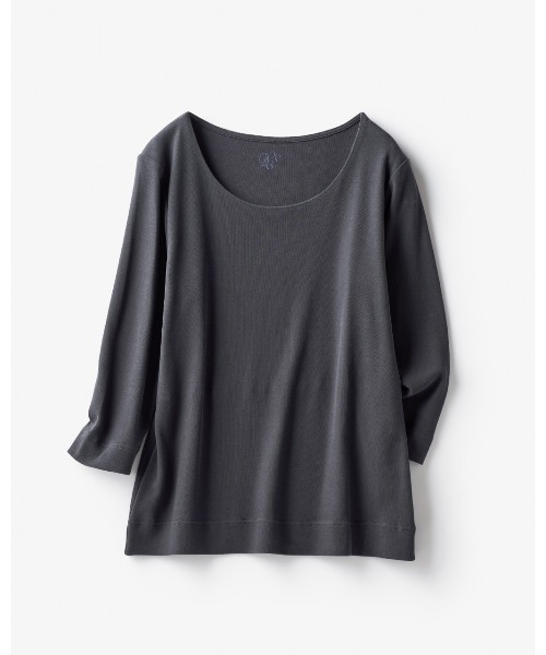 DoCLASSE( ドゥクラッセ)の「ハイカウントコットン・ジャケットイン(Tシャツ/カットソー・レディース・キナリ/ライトグレー/ダークグレー/キャメル/ダークネイビー・M/3L/S/L)」の12枚目の写真