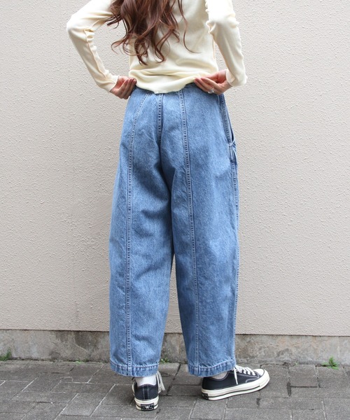 MEYAME（メヤメ）の「MEYAME/メヤメ　デニムワイドタックパンツ　DENIM WIDE TUCK PANTS　MEY-2516（デニムパンツ・レディース・ブルー・0/1）」の10枚目の写真