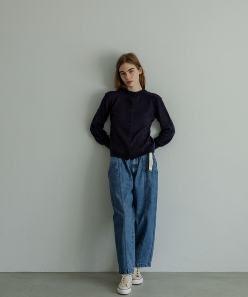 MEYAME(メヤメ)の「MEYAME/メヤメ デニムワイドタックパンツ DENIM WIDE TUCK PANTS MEY-2516(デニムパンツ・レディース・ブルー・0/1)」の16枚目の写真