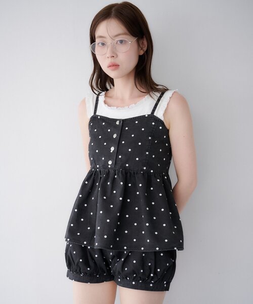 Kastane（カスタネ）の「【WEB先行/セットアップ対応】ドットホルタービスチェ（シャツ/ブラウス・レディース・ブラウン/ブラック・FREE）」の13枚目の写真