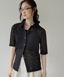 【Noka/WEB限定】レース半袖ポロシャツ