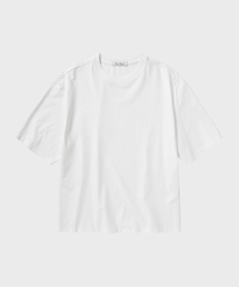 記者コットンクロップHS Tシャツ_WHITE