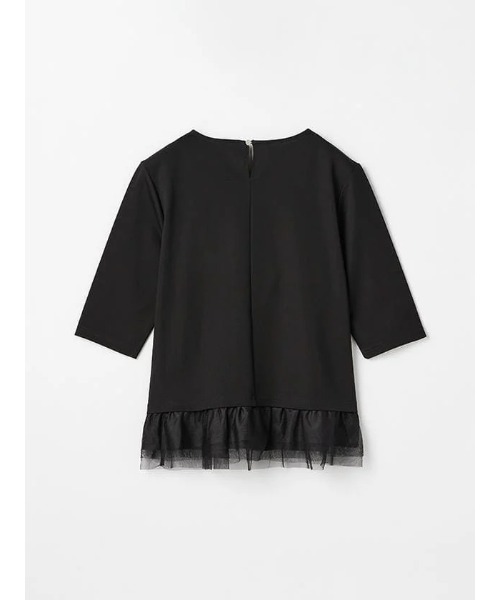 Perfect Suit FActory（パーフェクトスーツファクトリー）の「レースペプラムカットトップス（Tシャツ/カットソー・レディース・ブラック・M）」の7枚目の写真