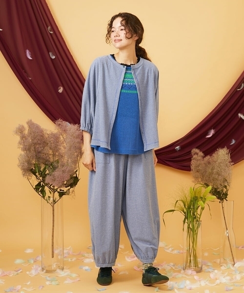 Jocomomola（ホコモモラ）の「【リバーシブル】Directo カットソーイージーパンツ（その他パンツ・レディース・ダークインディゴブルー/レッド・40）」の18枚目の写真