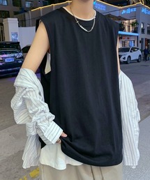 オーバーサイズノースリーブTシャツ/ユニセックス
