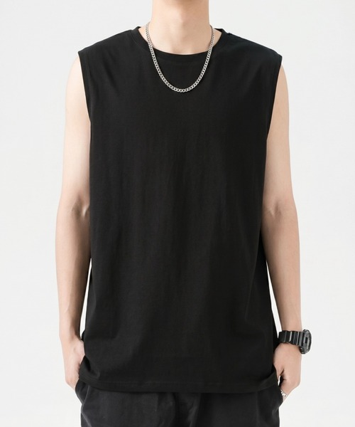 WYZ wear(ダブリューワイジィーウェア)の「オーバーサイズノースリーブTシャツ/ユニセックス(Tシャツ/カットソー・メンズ・チャコールグレー/ブラック/ホワイト・XL/L/M)」の18枚目の写真