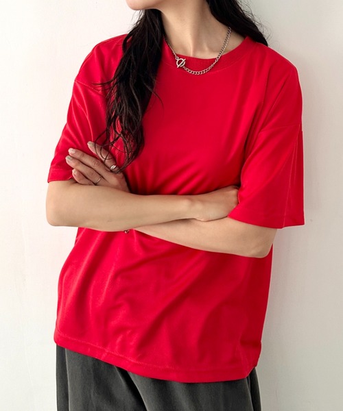 NEWTRAL(ニュートラル)の「【NEWTRAL(ニュートラル)】/無地 クルーネック 半袖 Tシャツ ドライメッシュ/208 4.2oz Basic Dry Mesh Tee(Tシャツ/カットソー・レディース・レッド/ブラック/ホワイト/ブルー/ネイビー・L/XXL/XL/M/S)」の7枚目の写真