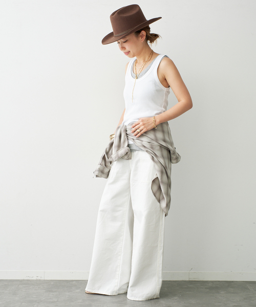 Johnbull（ジョンブル）の「【JOHNBULL/ジョンブル】WORK PANTS（その他パンツ・レディース・ホワイト・38/36/34）」の6枚目の写真