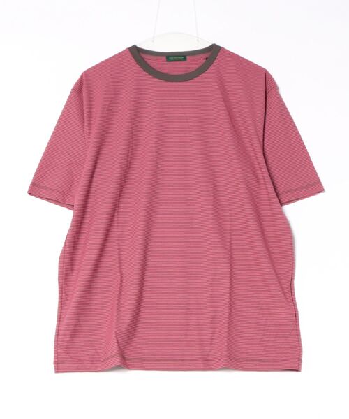 ADAM ET ROPE'(アダムエロペ)の「BORDER T-SHIRT(Tシャツ/カットソー・メンズ・ターコイズブルー/ピンク/イエロー・L/XL/M)」の3枚目の写真