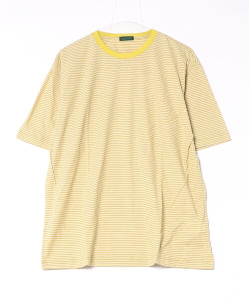 ADAM ET ROPE'(アダムエロペ)の「BORDER T-SHIRT(Tシャツ/カットソー・メンズ・ターコイズブルー/ピンク/イエロー・L/XL/M)」の2枚目の写真