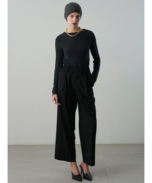 Henon.(ヘノン)の「バックオープンカットソー(Tシャツ/カットソー・レディース・チャコールグレー/ブラック・F)」の19枚目の写真