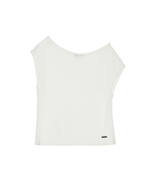 NICK&NICOLE(ニックアンドニコール)の「TEXTURED BOAT NECK KNIT TOP_IVORY(Tシャツ/カットソー・レディース・その他・FREE)」の1枚目の写真