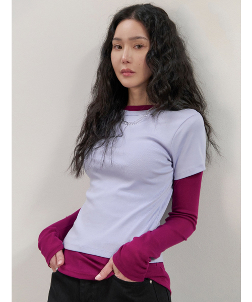 MORVE13(モルブ13)の「シグネチャーショートスリーブトップ(Tシャツ/カットソー・レディース・アイボリー/スカイブルー/レッド/ネイビー/ブラック・SMALL/MEDIUM)」の6枚目の写真
