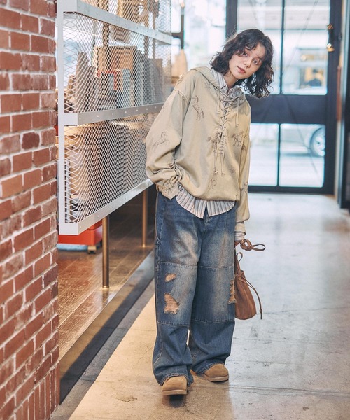 niko and...（ニコアンド）の「ボーイフレンドニーパンツ　[NKJ 2026AW]（デニムパンツ・レディース・クリアブルー/ブルー/ベージュ・LARGE/MEDIUM）」の18枚目の写真