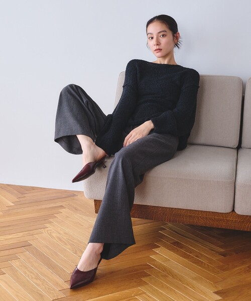 BEAUTY&YOUTH UNITED ARROWS(ビューティーアンドユースユナイテッドアローズ)の「レザー ポインテッドトゥ ミュール(サンダル・レディース・ブラック/ワイン・36/37/38/36h/37h)」の5枚目の写真