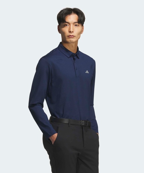 adidas(アディダス)の「ポロシャツ 長袖【adidas Golf/アディダスゴルフ】(ポロシャツ・メンズ・ネイビー・XX-LARGE/3XL/LARGE/MEDIUM/SMALL/X-LARGE)」の5枚目の写真