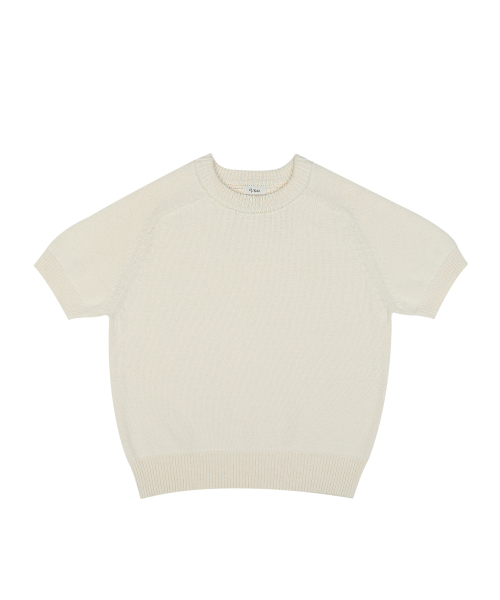 VLETI（ブレッティ）の「Cotton Round Half Knit (cream)（ニット/セーター・レディース・クリーム・FREE）」の2枚目の写真