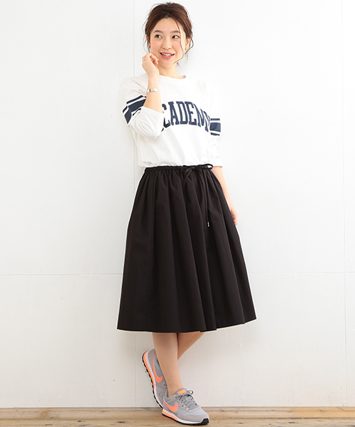 B:MING by BEAMS（ビーミングバイビームス）の「RUSSELL ATHLETIC×ビーミング by ビームス / 別注 ミニ裏毛7分袖Tシャツ（Tシャツ/カットソー・レディース・ホワイト/ホワイト系その他/オリーブ・ONE SIZE）」の17枚目の写真