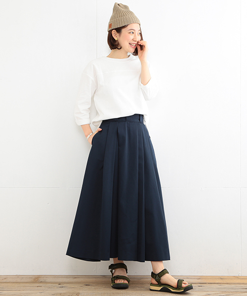 B:MING by BEAMS（ビーミングバイビームス）の「RUSSELL ATHLETIC×ビーミング by ビームス / 別注 ミニ裏毛7分袖Tシャツ（Tシャツ/カットソー・レディース・ホワイト/ホワイト系その他/オリーブ・ONE SIZE）」の12枚目の写真