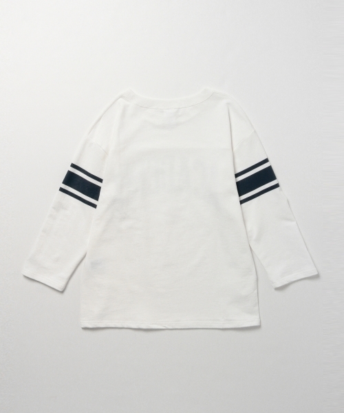 B:MING by BEAMS（ビーミングバイビームス）の「RUSSELL ATHLETIC×ビーミング by ビームス / 別注 ミニ裏毛7分袖Tシャツ（Tシャツ/カットソー・レディース・ホワイト/ホワイト系その他/オリーブ・ONE SIZE）」の7枚目の写真