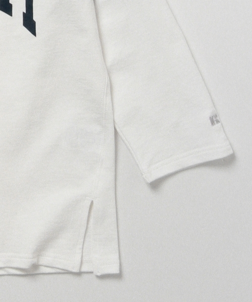 B:MING by BEAMS（ビーミングバイビームス）の「RUSSELL ATHLETIC×ビーミング by ビームス / 別注 ミニ裏毛7分袖Tシャツ（Tシャツ/カットソー・レディース・ホワイト/ホワイト系その他/オリーブ・ONE SIZE）」の21枚目の写真