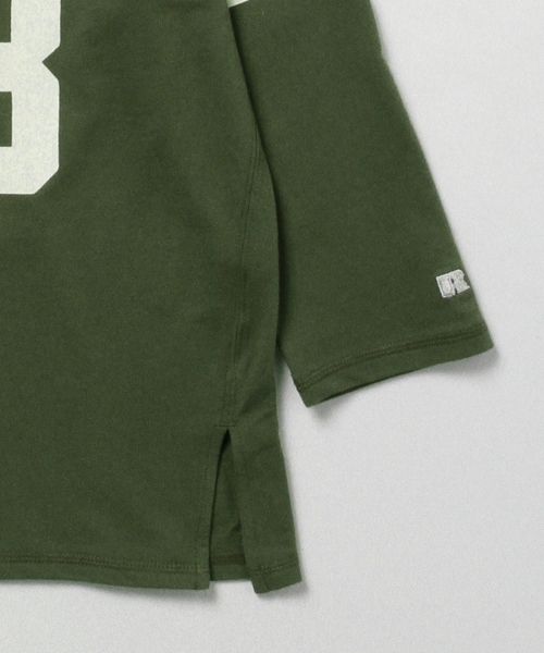 B:MING by BEAMS（ビーミングバイビームス）の「RUSSELL ATHLETIC×ビーミング by ビームス / 別注 ミニ裏毛7分袖Tシャツ（Tシャツ/カットソー・レディース・ホワイト/ホワイト系その他/オリーブ・ONE SIZE）」の18枚目の写真