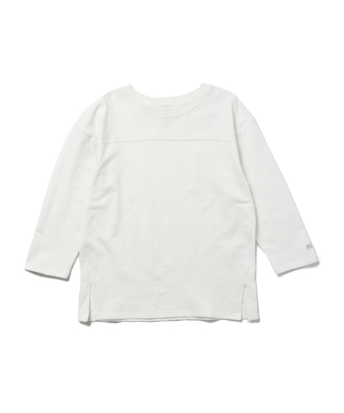 B:MING by BEAMS（ビーミングバイビームス）の「RUSSELL ATHLETIC×ビーミング by ビームス / 別注 ミニ裏毛7分袖Tシャツ（Tシャツ/カットソー・レディース・ホワイト/ホワイト系その他/オリーブ・ONE SIZE）」の11枚目の写真