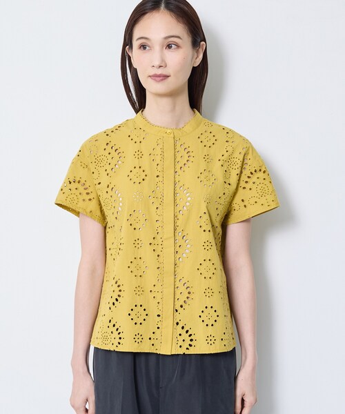 Reflect（リフレクト）の「【通勤◎】カットワーク刺繍レース シャツブラウス（シャツ/ブラウス・レディース・マスタード/ホワイト/ブラウン系その他/ネイビー・07/09/11/13/15 /17）」の21枚目の写真