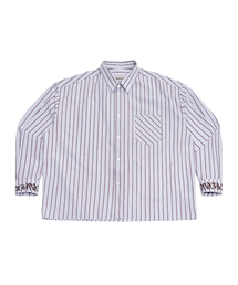 Oversized Archive Stripe Shirt_Blue