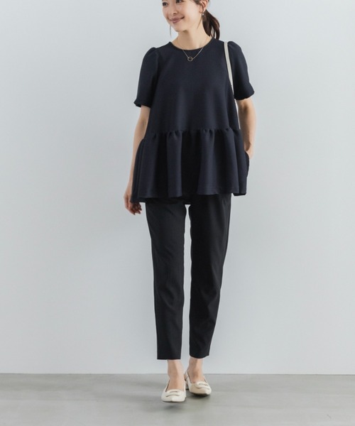 Sono（ソーノ）の「【新作 8/5発売】【【SONO/ソーノ】レイシーJQ　フレアプルオーバー（Tシャツ/カットソー・レディース・ネイビー/ホワイト/ブラック・F）」の11枚目の写真