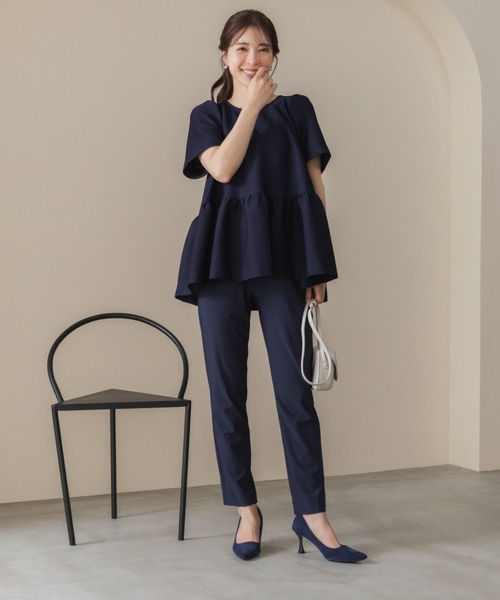 Sono（ソーノ）の「【新作 8/5発売】【【SONO/ソーノ】レイシーJQ　フレアプルオーバー（Tシャツ/カットソー・レディース・ネイビー/ホワイト/ブラック・F）」の16枚目の写真