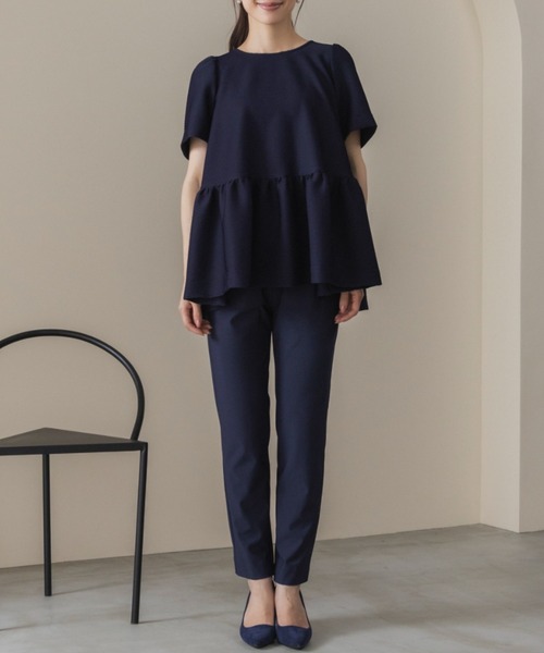 Sono（ソーノ）の「【新作 8/5発売】【【SONO/ソーノ】レイシーJQ　フレアプルオーバー（Tシャツ/カットソー・レディース・ネイビー/ホワイト/ブラック・F）」の21枚目の写真