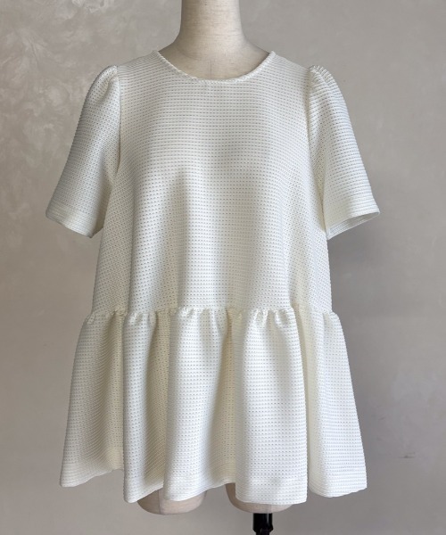 Sono（ソーノ）の「【新作 8/5発売】【【SONO/ソーノ】レイシーJQ　フレアプルオーバー（Tシャツ/カットソー・レディース・ネイビー/ホワイト/ブラック・F）」の18枚目の写真