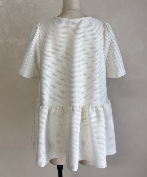 Sono（ソーノ）の「【新作 8/5発売】【【SONO/ソーノ】レイシーJQ　フレアプルオーバー（Tシャツ/カットソー・レディース・ネイビー/ホワイト/ブラック・F）」の20枚目の写真