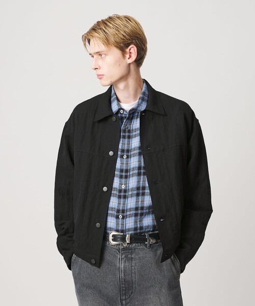 BEAUTY&YOUTH UNITED ARROWS(ビューティーアンドユースユナイテッドアローズ)の「リンクル Gジャケット(その他アウター・メンズ・ブラック/オフホワイト・S/M/XL/L)」の2枚目の写真