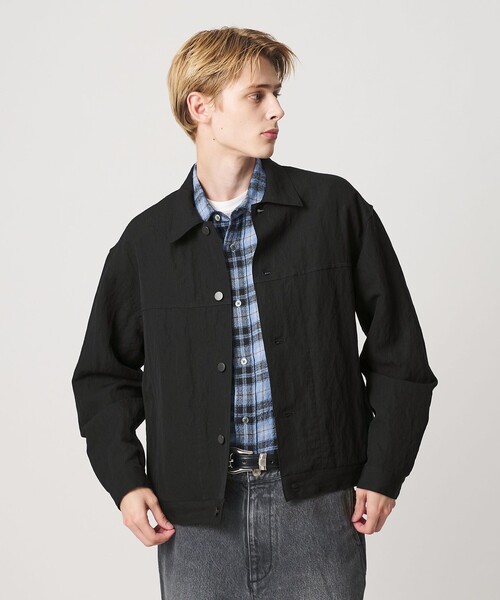 BEAUTY&YOUTH UNITED ARROWS(ビューティーアンドユースユナイテッドアローズ)の「リンクル Gジャケット(その他アウター・メンズ・ブラック/オフホワイト・S/M/XL/L)」の3枚目の写真