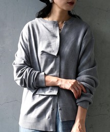 カシミヤタッチ ドレープ ニットカーディガン