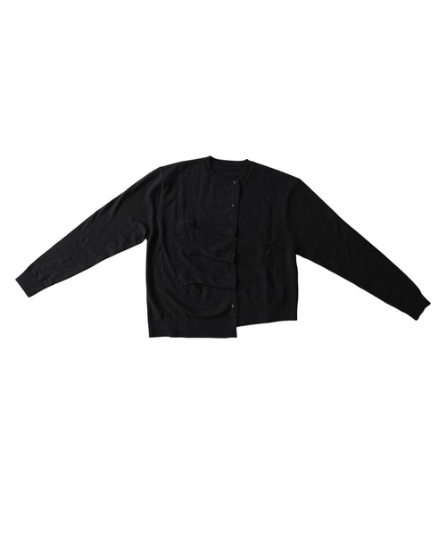 antiqua(アンティカ)の「カシミヤタッチ ドレープ ニットカーディガン(ニット/セーター・レディース・ブラック/杢グレー/ブルー・ONESIZE)」の15枚目の写真