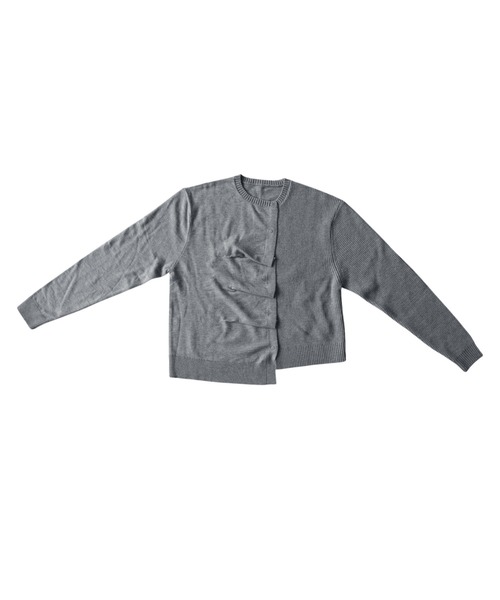antiqua(アンティカ)の「カシミヤタッチ ドレープ ニットカーディガン(ニット/セーター・レディース・ブラック/杢グレー/ブルー・ONESIZE)」の16枚目の写真