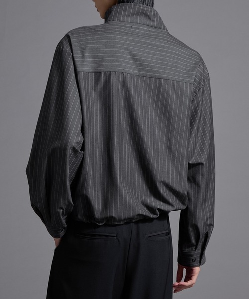Loose/ルース（ルース）の「ファイヤーマンフック ハイネックハーフジップドローコード長袖シャツ（シャツ/ブラウス・メンズ・ブラック/バーガンディー/グレー・M/S/L）」の11枚目の写真
