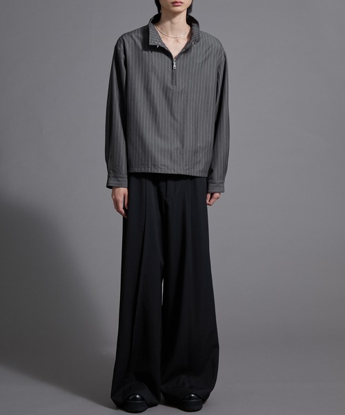 Loose/ルース（ルース）の「ファイヤーマンフック ハイネックハーフジップドローコード長袖シャツ（シャツ/ブラウス・メンズ・ブラック/バーガンディー/グレー・M/S/L）」の12枚目の写真
