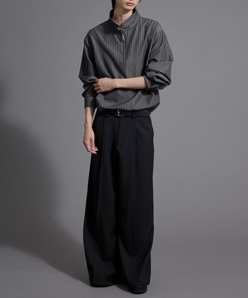 Loose/ルース（ルース）の「ファイヤーマンフック ハイネックハーフジップドローコード長袖シャツ（シャツ/ブラウス・メンズ・ブラック/バーガンディー/グレー・M/S/L）」の14枚目の写真