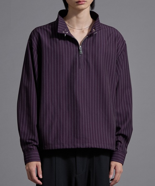 Loose/ルース（ルース）の「ファイヤーマンフック ハイネックハーフジップドローコード長袖シャツ（シャツ/ブラウス・メンズ・ブラック/バーガンディー/グレー・M/S/L）」の18枚目の写真