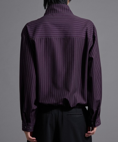Loose/ルース（ルース）の「ファイヤーマンフック ハイネックハーフジップドローコード長袖シャツ（シャツ/ブラウス・メンズ・ブラック/バーガンディー/グレー・M/S/L）」の21枚目の写真