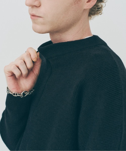 MAISON CLUB(メゾンクラブ)の「【MAISON CLUB】Half Zip Pullover Knit / ハーフジッププルオーバーニット SNF(ニット/セーター・メンズ・ブラック/ブラウン・M/L)」の11枚目の写真